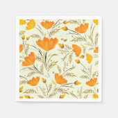 Gelbe Rose Serviette (Vorderseite)