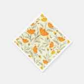 Gelbe Rose Serviette (Ecke)