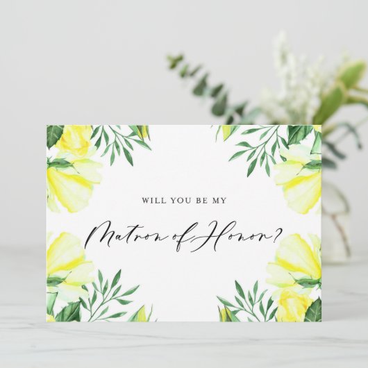 Gelbe Rose sind meine Ehrenmatrone (Stehend Vorderseite)