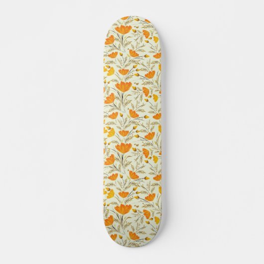 Gelbe Rose Skateboard (Vorne)