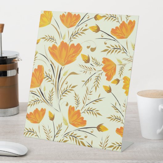 Gelbe Rose Sockelschild (In Situ)