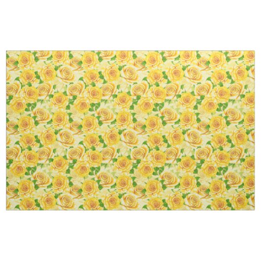 Gelbe Rose Stoff (Fat Quarter (45,7 x 55,9 cm))