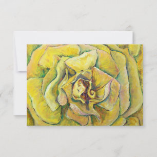 Gelbe Rose Swirl benutzerdefinierte Blume Kleine E Einladung