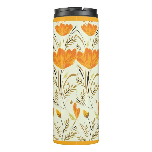 Gelbe Rose Thermosbecher (Rückseite)