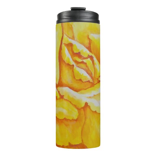 Gelbe Rose Thermosbecher (Vorderseite)