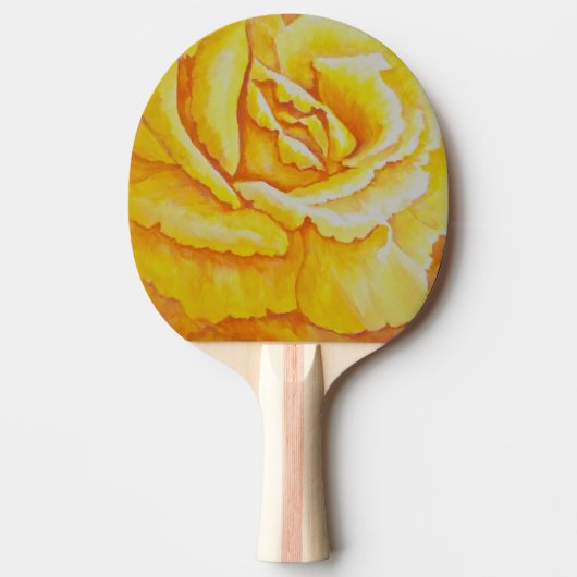 Gelbe Rose Tischtennis Schläger (Vorderseite)