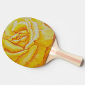 Gelbe Rose Tischtennis Schläger (Seitenansicht)