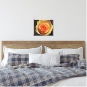 Gelbe Rose überzogene Canvas Leinwanddruck (Insitu(Bedroom))