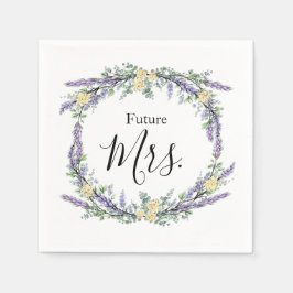 Gelbe Rose und Eukalyptus Serviette