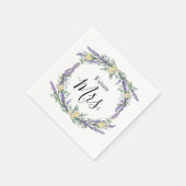 Gelbe Rose und Eukalyptus Serviette (Ecke)