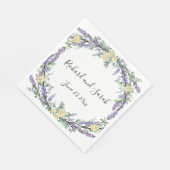 Gelbe Rose und Eukalyptus Serviette (Ecke)