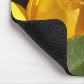 Gelbe Rose- und Ladybugs-Maus Mousepad (Ecke)