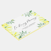 Gelbe Rose und Peonies Beerdigung Gästebuch (Ecke)