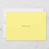 Gelbe Rose und Peonys Dankeskarte (Rückseite)