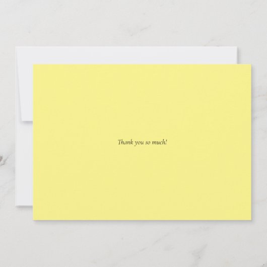 Gelbe Rose und Peonys Dankeskarte (Rückseite)