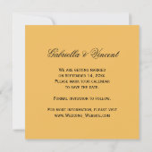 Gelbe Rose und Perlen Hochzeit Sichern Sie das Dat Save The Date (Rückseite)