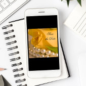 Gelbe Rose und Perlen Hochzeit Sichern Sie das Dat Save The Date