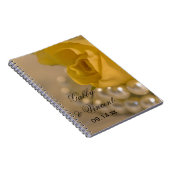 Gelbe Rose und weiße Perlen Hochzeitsbuch Notizblock (Rechte Seite)