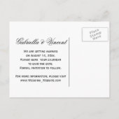 Gelbe Rose und weiße Perlen Save the Date Ankündigungspostkarte (Rückseite)