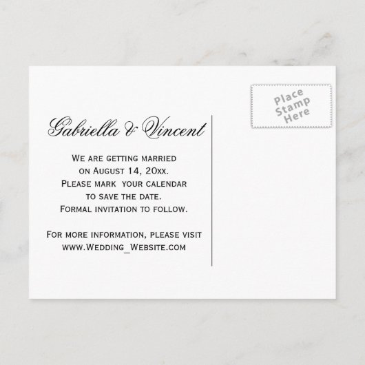 Gelbe Rose und weiße Perlen Save the Date Ankündigungspostkarte (Rückseite)