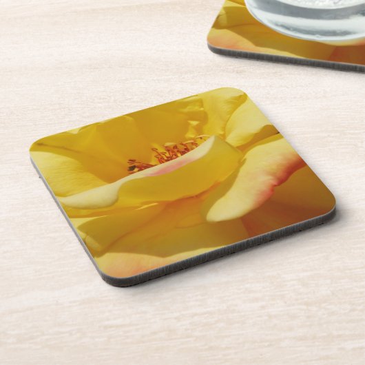 Gelbe Rose Untersetzer (Linke Seite)