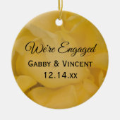 Gelbe Rose Verlobung Foto Keramikornament (Vorne)