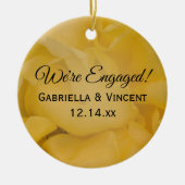 Gelbe Rose Verlobung Keramik Ornament (Vorne)