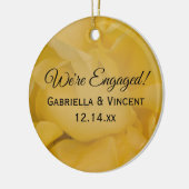 Gelbe Rose Verlobung Keramik Ornament (Links)