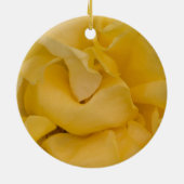 Gelbe Rose Verlobung Keramik Ornament (Hinten)