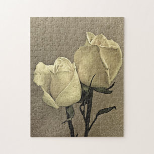 Gelbe Rose Vintage Puzzle