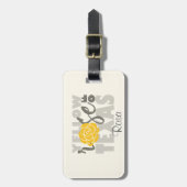 Gelbe Rose von Texas Gepäckanhänger (Vorderseite vertikal)