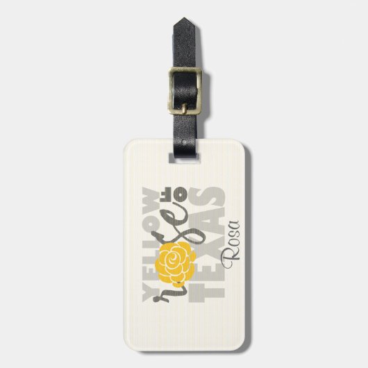 Gelbe Rose von Texas Gepäckanhänger (Vorderseite vertikal)