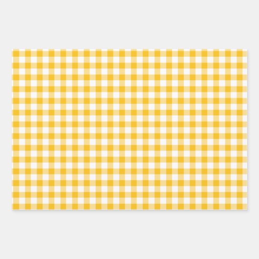 Gelbe Rose von Texas - Gingham-Staat Geschenkpapier Set (Vorderseite 2)