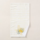 Gelbe Rose von Texas - Gingham Staat mit Rose Badhandtuch Set (Handtuch)