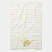 Gelbe Rose von Texas - Gingham Staat mit Rose Geschirrtuch (Vertikal)