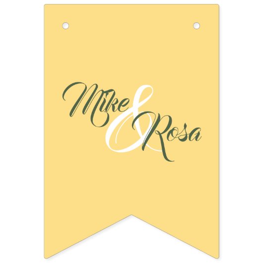 Gelbe Rose von Texas - Gingham Staat mit Rose Wimpelkette (Zweite Fahne)