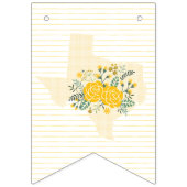 Gelbe Rose von Texas - Gingham Staat mit Rose Wimpelkette (Erste Fahne)