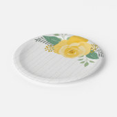 Gelbe Rose von Texas Hochzeit Pappteller (Schrägansicht)