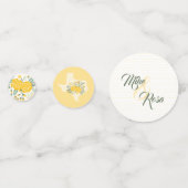 Gelbe Rose von Texas - Hochzeit von Gingham Staat Konfetti (Vorderseiten)