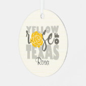 Gelbe Rose von Texas Ornament Aus Metall (Vorderseite links)