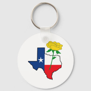 GELBE ROSE VON TEXAS SCHLÜSSELANHÄNGER