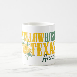 Gelbe Rose von Texas - Single Rose Kaffeetasse