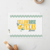 Gelbe Rose von Texas - Single Rose Mitteilungskarte (Vorderseite/Rückseite Beispiel)