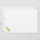 Gelbe Rose von Texas - Single Rose Mitteilungskarte (Rückseite)