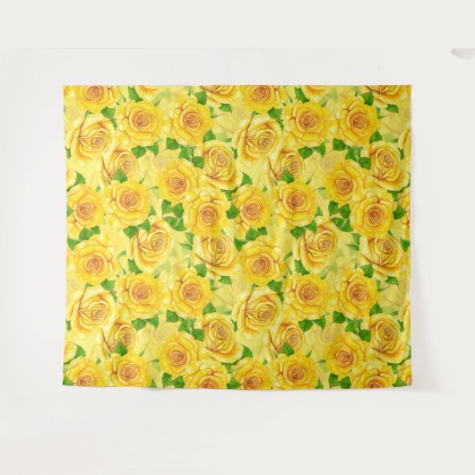 Gelbe Rose Wandteppich (Vorderseite (Horizontal))