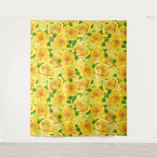 Gelbe Rose Wandteppich (Vorderseite)
