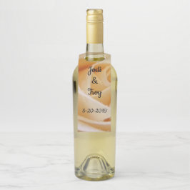 Gelbe Rose Wedding Wine Tag Flaschenanhänger