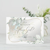 Gelbe Rose werden mein Blumenmädchen sein Einladung (Stehend Vorderseite)