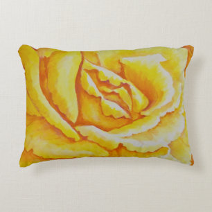 Gelbe Rose Zierkissen