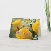 Gelbe Rosen 2007-b- für jeden Anlass anpassen Karte (Vorderseite)